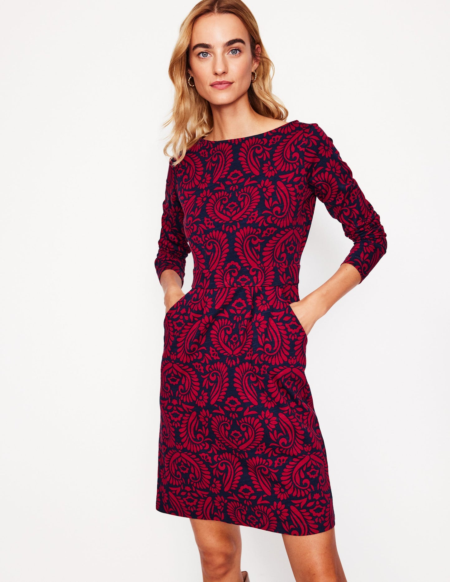 Florrie Long Sleeve Dress-Liquorice, Decorative Flora