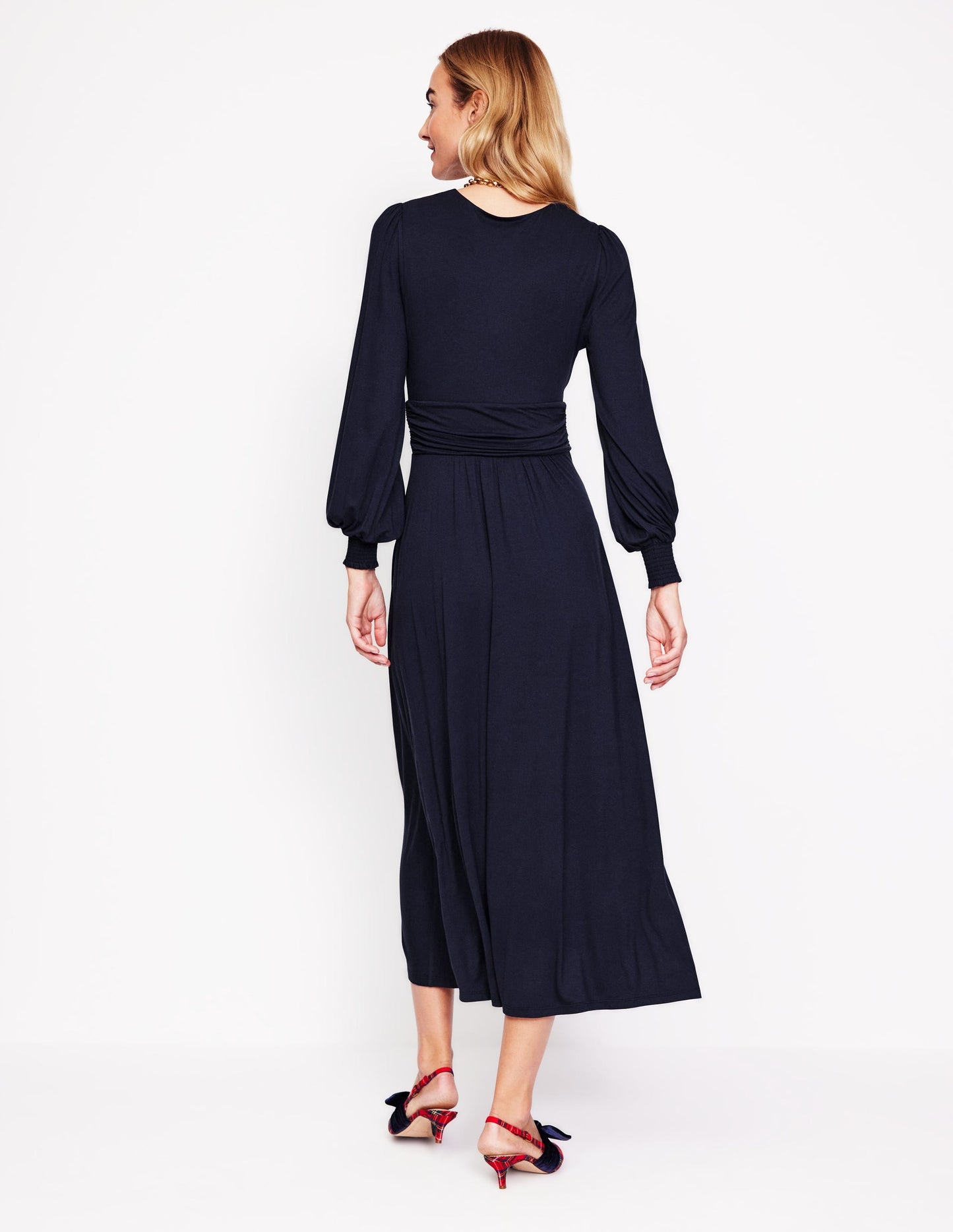 Daphne Jersey Maxi Dress-Navy