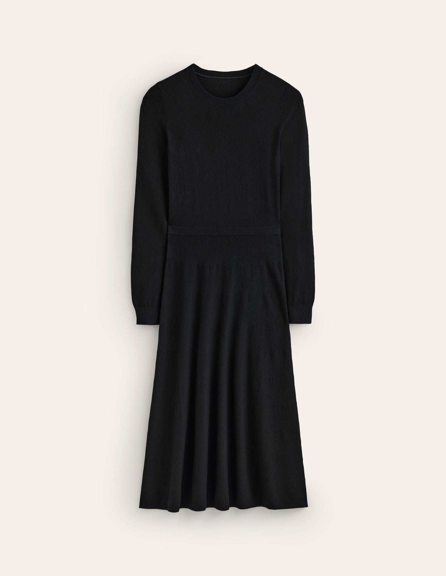 Maria Knitted Midi Dress-Black