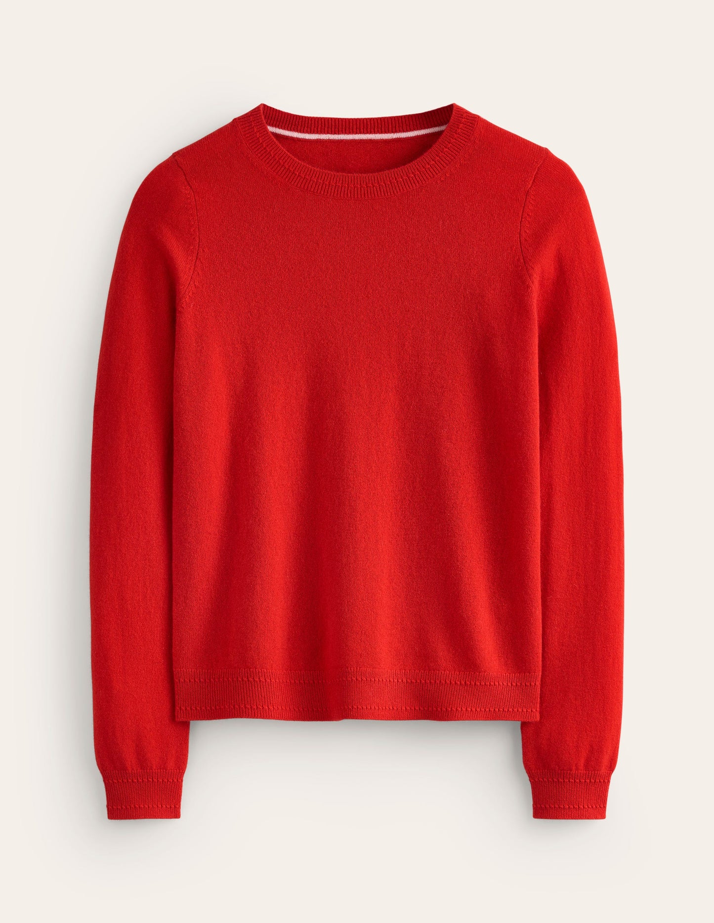 Eva Cashmere Crew Neck Jumper-Rouge Red