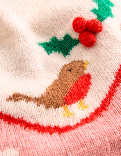 Edie Fair Isle Sweater-Quartz Pink, Robins