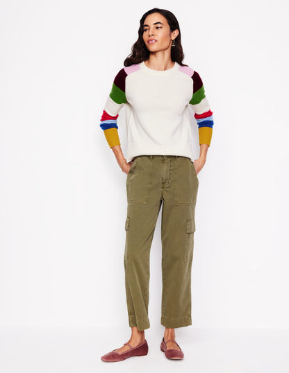 Olivia Merino Sweater-Multi, Rainbow