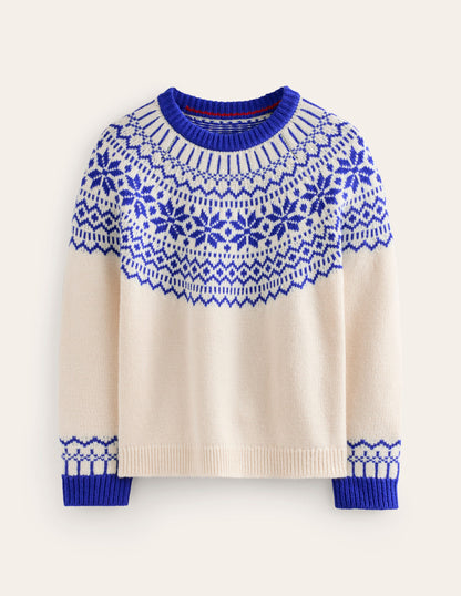 Eleanor Fair Isle Jumper-Warm Ivory