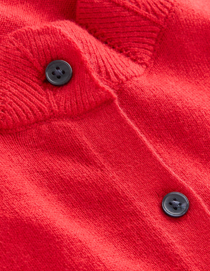 Imi Scalloped Cardigan-Rouge Red