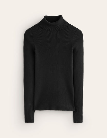 Catriona Roll Neck Jumper-Black