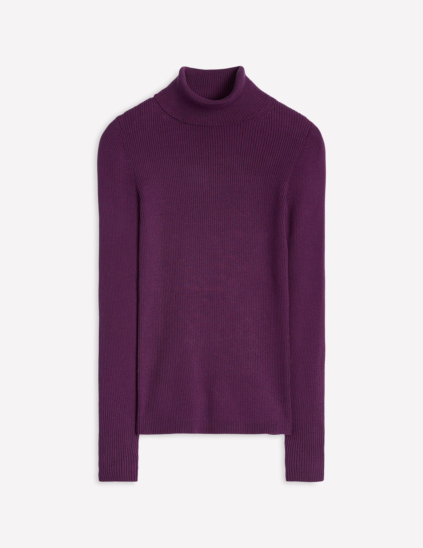 Catriona Roll Neck Jumper-Damson Purple