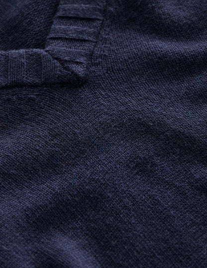 Zia Longline Sweater-Navy