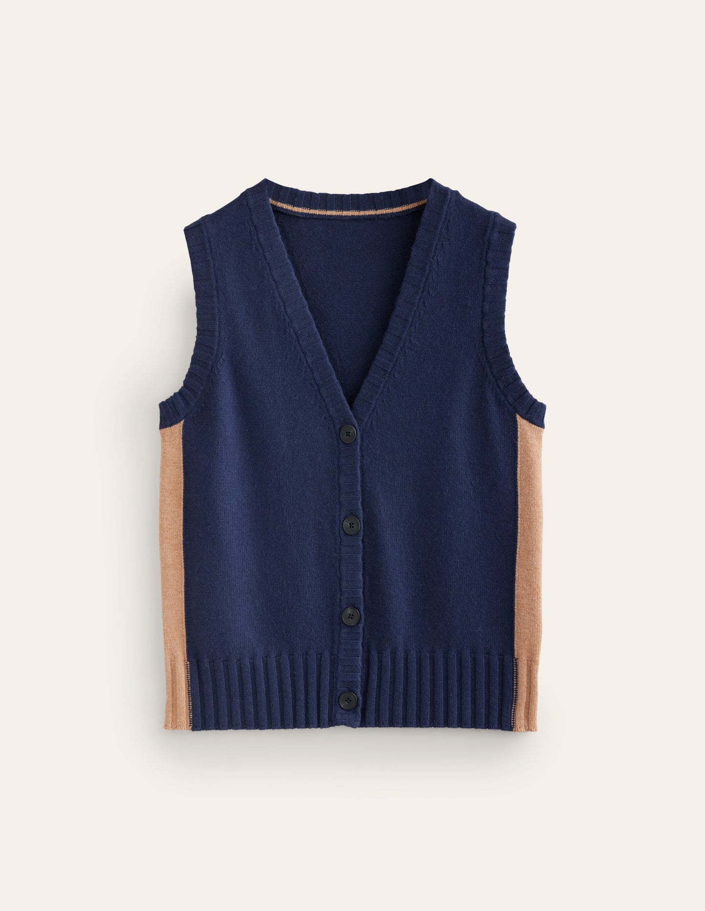 Zia Knitted Waistcoat-Navy