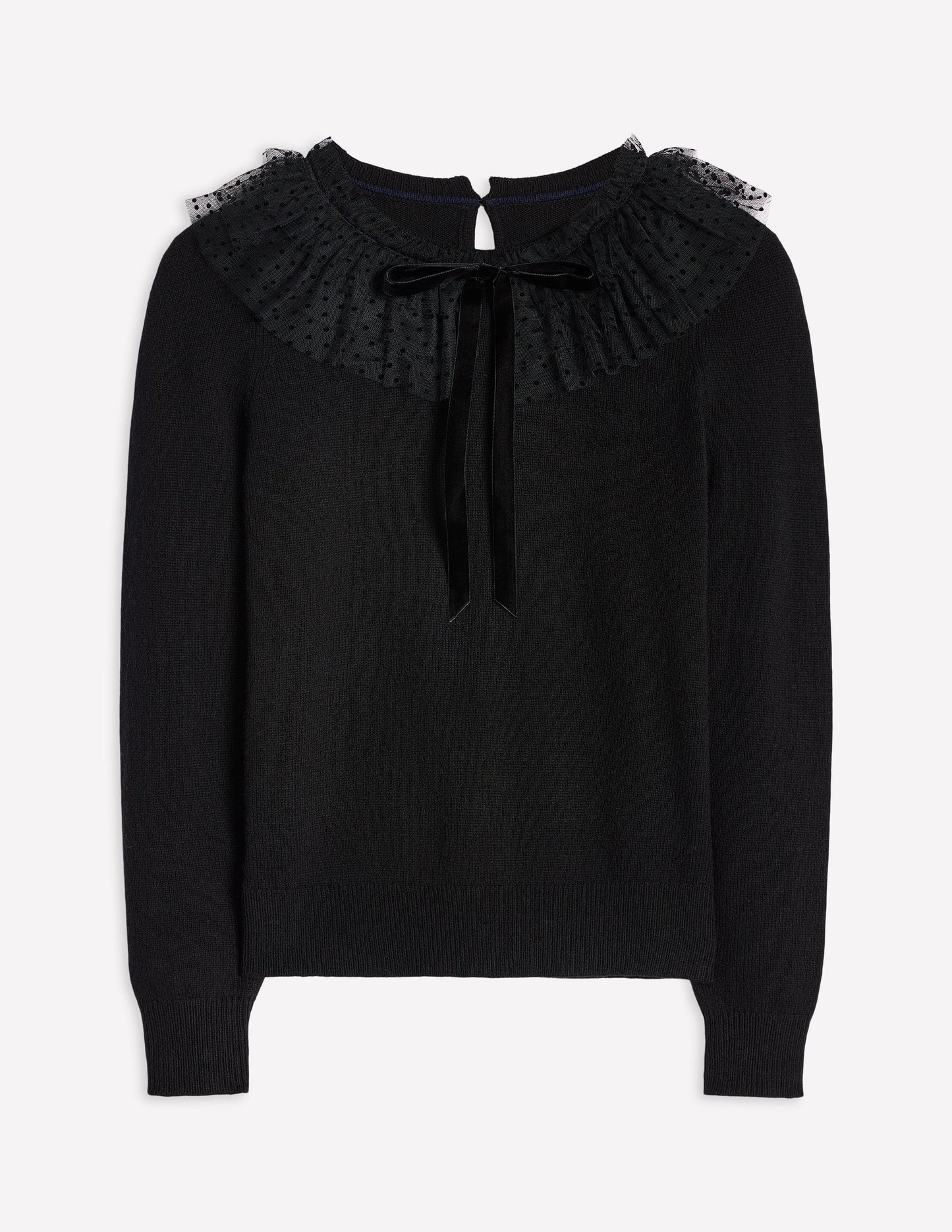 Tulle Party Sweater-Black