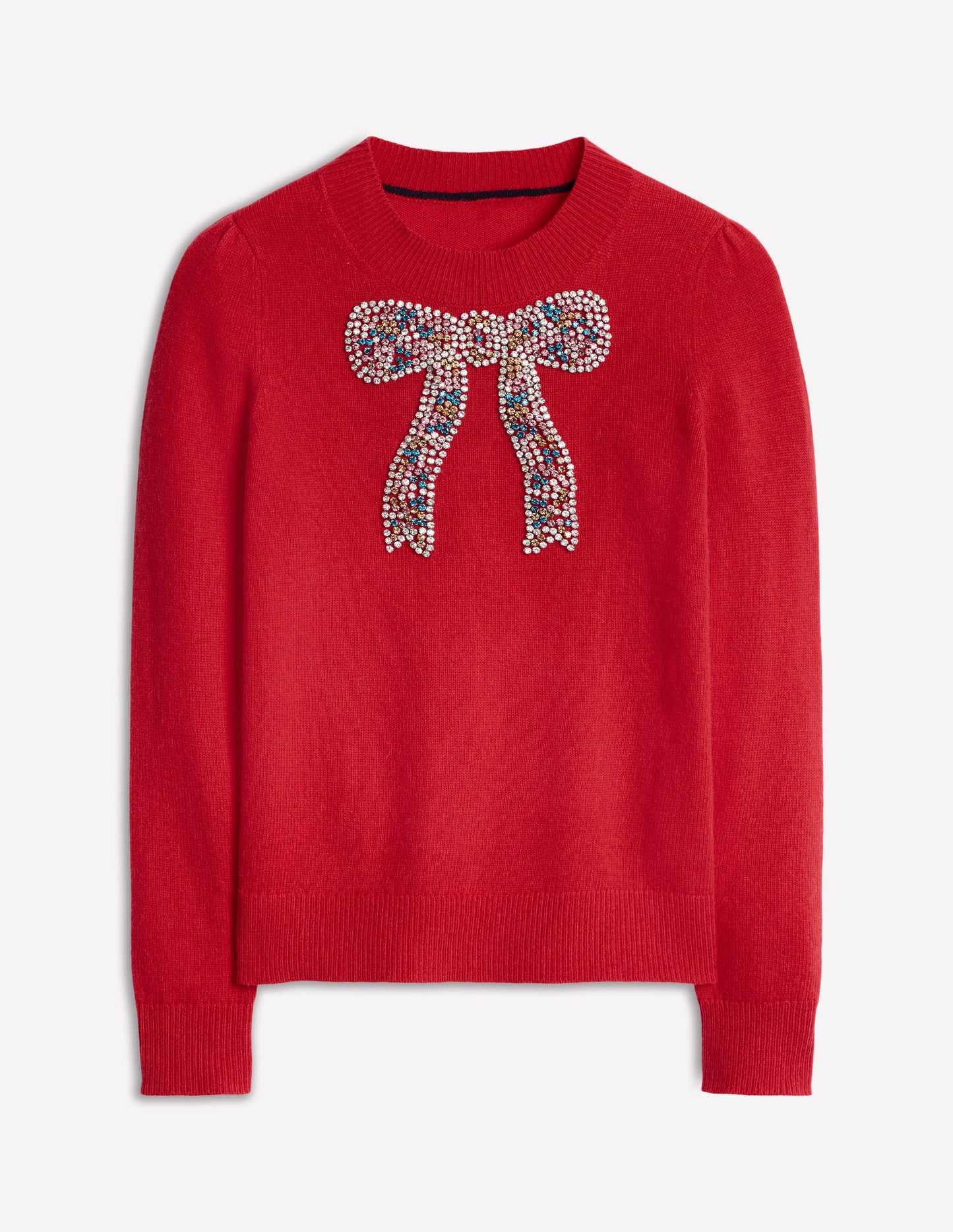 Fenella Embellished Sweater-Rouge Red