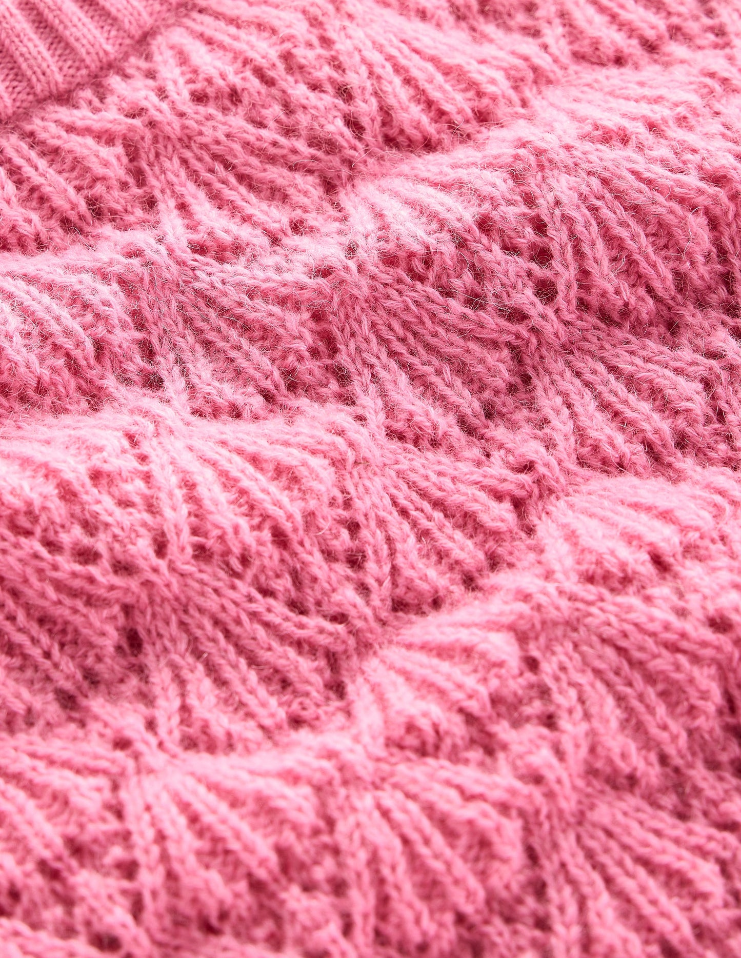 Chunky Pointelle Sweater-Old Rose Pink