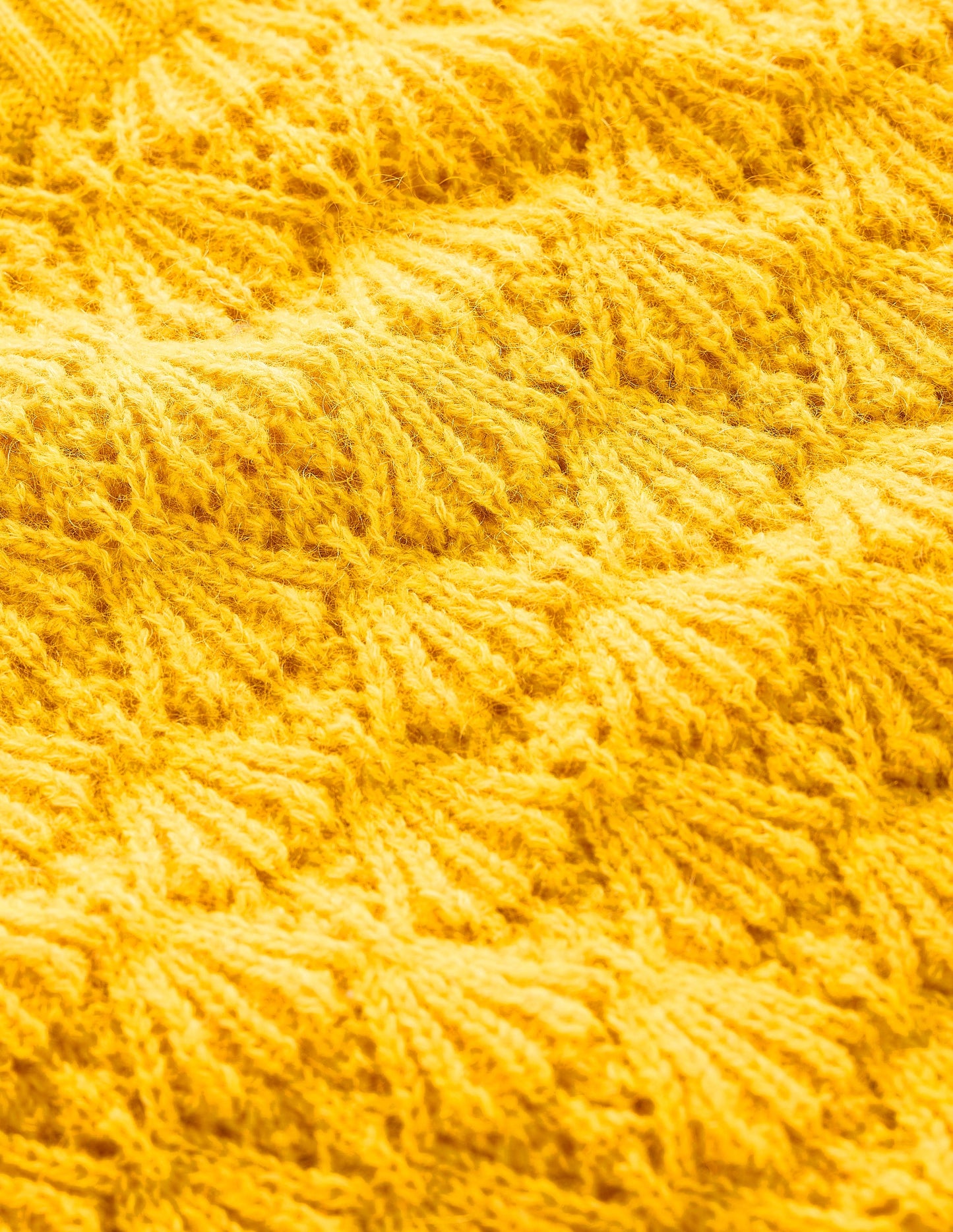 Chunky Pointelle Sweater-Pineapple Yellow