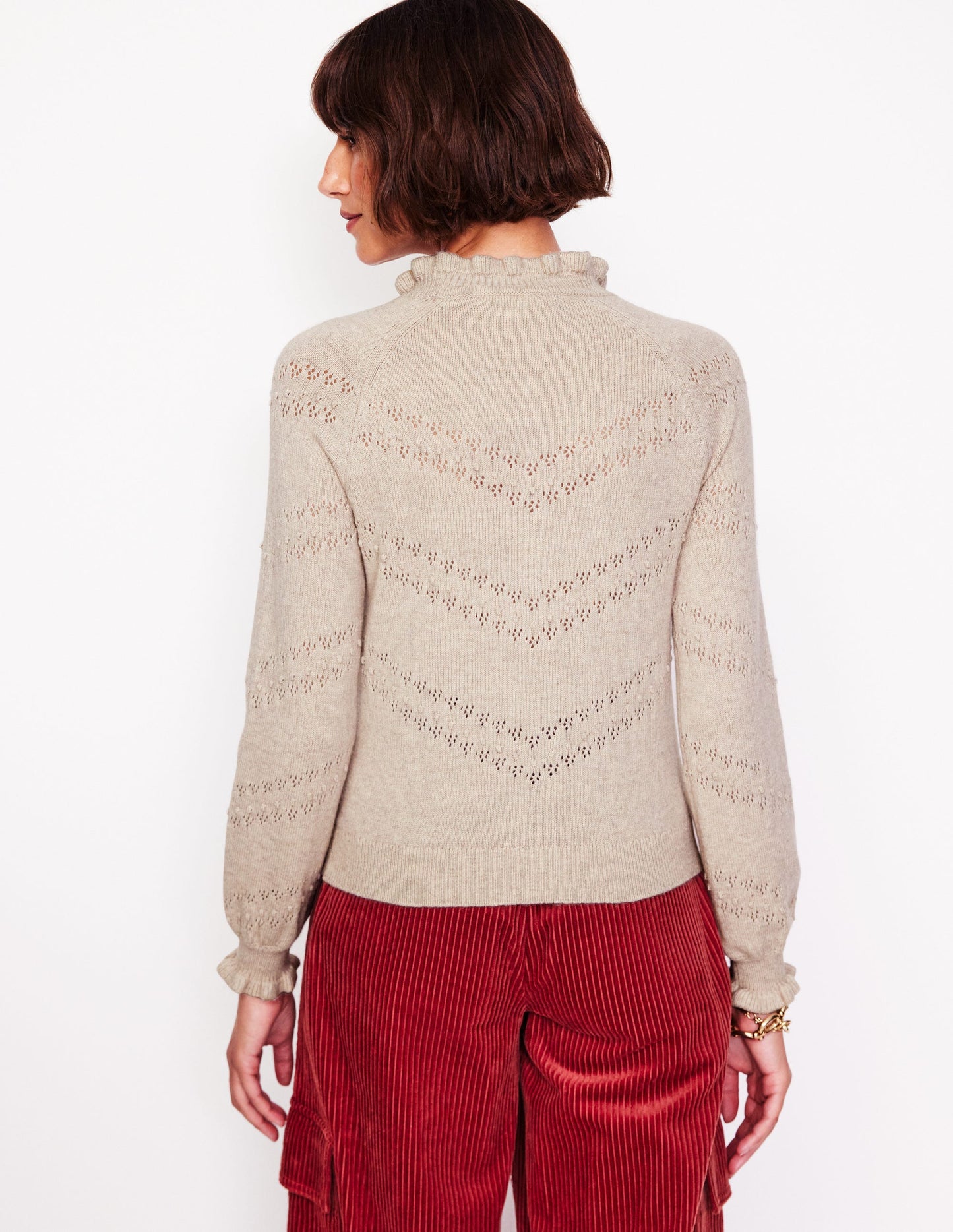 Fae Embroidered Cardigan-Oatmeal Melange