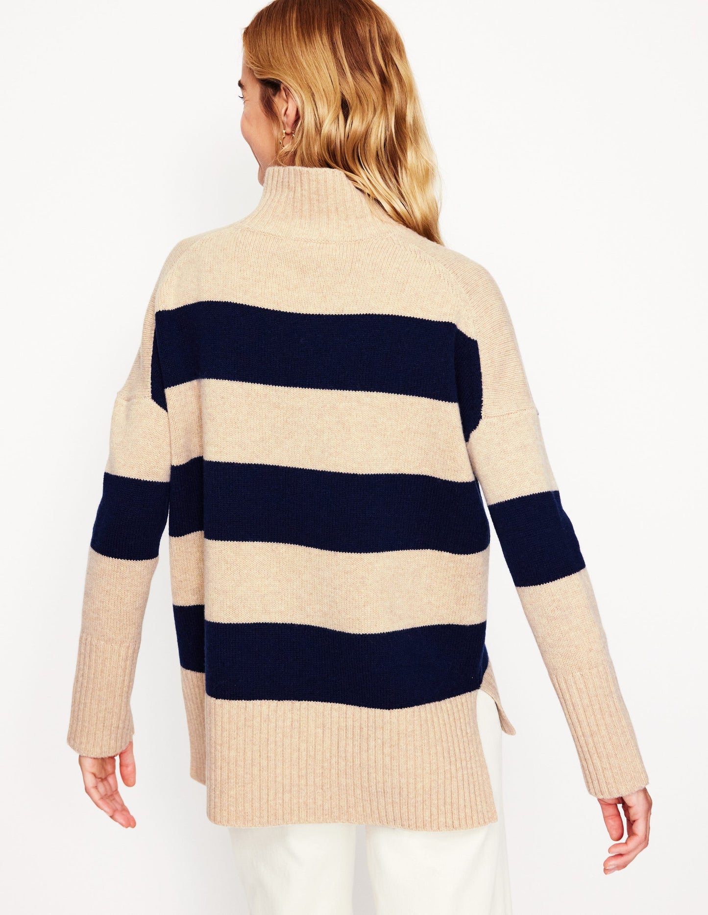 Jessica Oversized Sweater-Chinchilla Melange, Navy