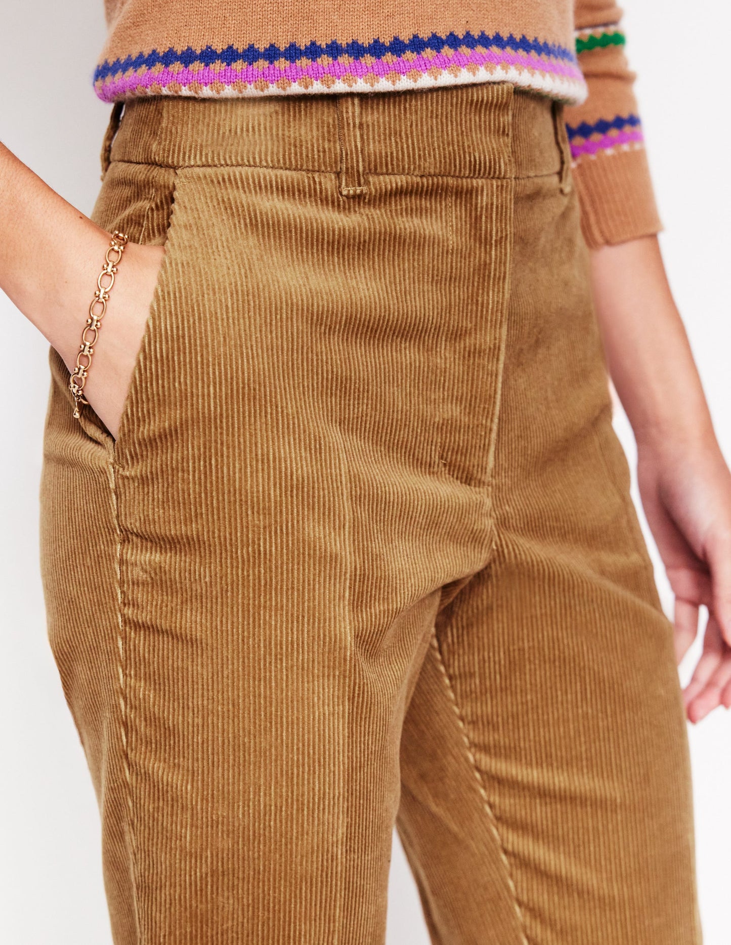 Kew Cord Pants-Camel