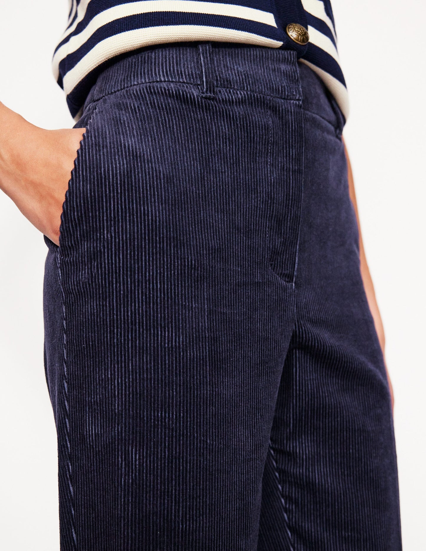 Kew Cord Pants-Navy