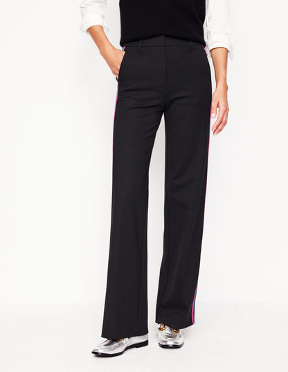 Westbourne Ponte Pants-Black, Rainbow Stripe