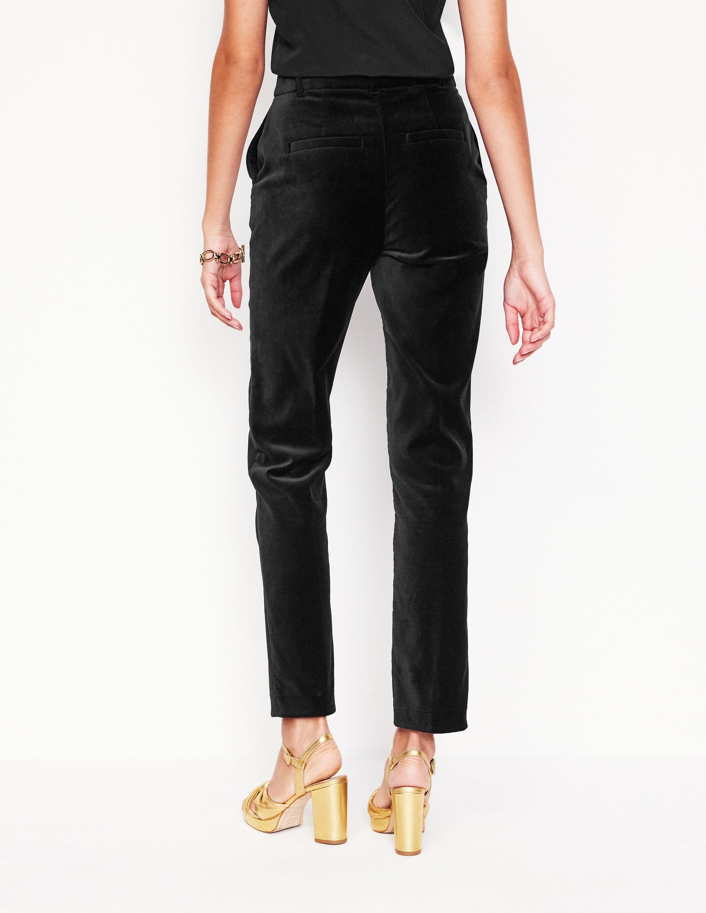 Kew Velvet Pants-Black