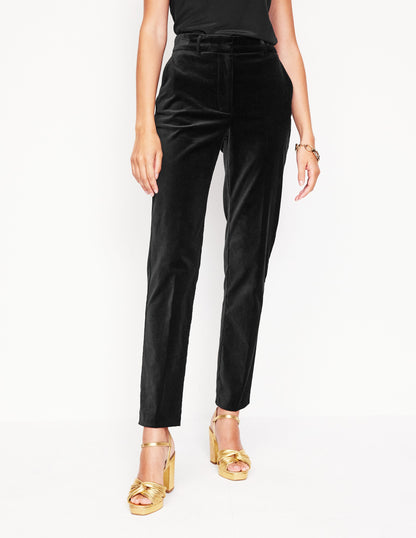 Kew Velvet Pants-Black