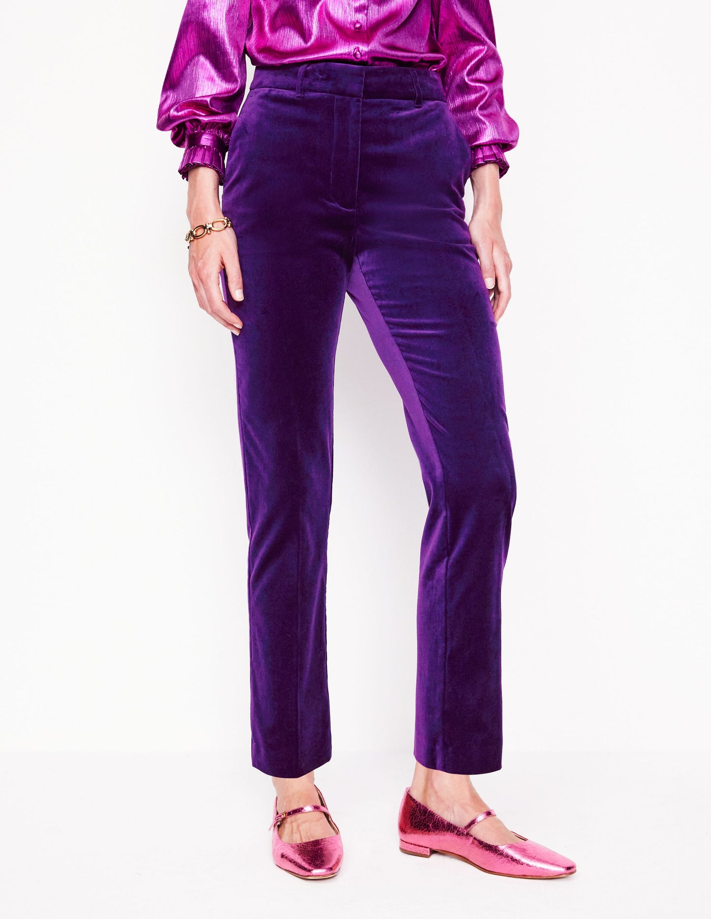 Kew Velvet Pants-Viola