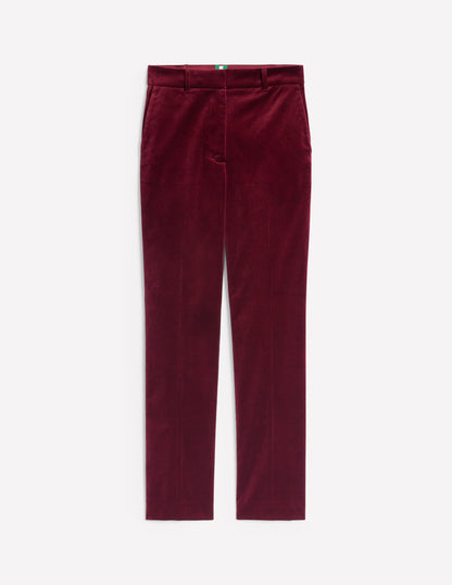 Kew Velvet Pants-Cabernet