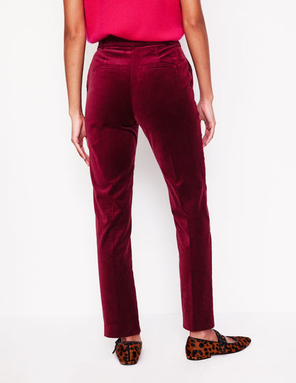 Kew Velvet Pants-Cabernet