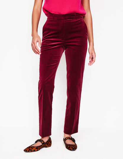 Kew Velvet Pants-Cabernet