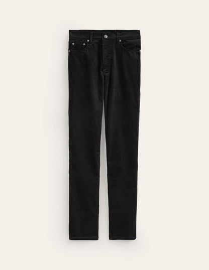 Velveteen 5 Pocket Jeans-Black