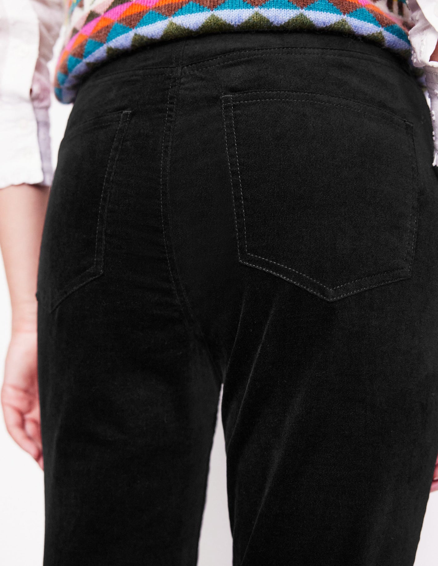 Velveteen 5 Pocket Jeans-Black