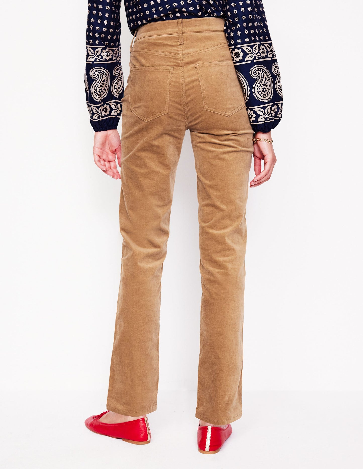 Velveteen 5 Pocket Jeans-Cappuccino