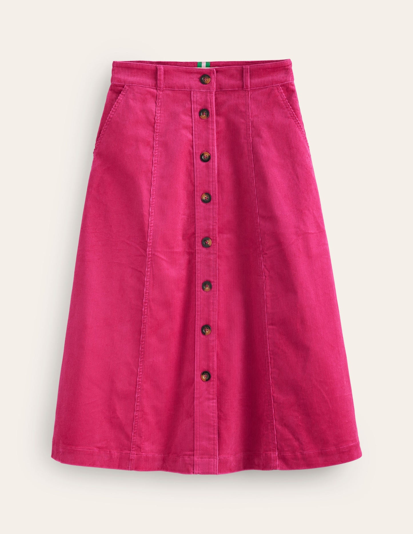 Davina Cord Midi Skirt-Cherry Jam