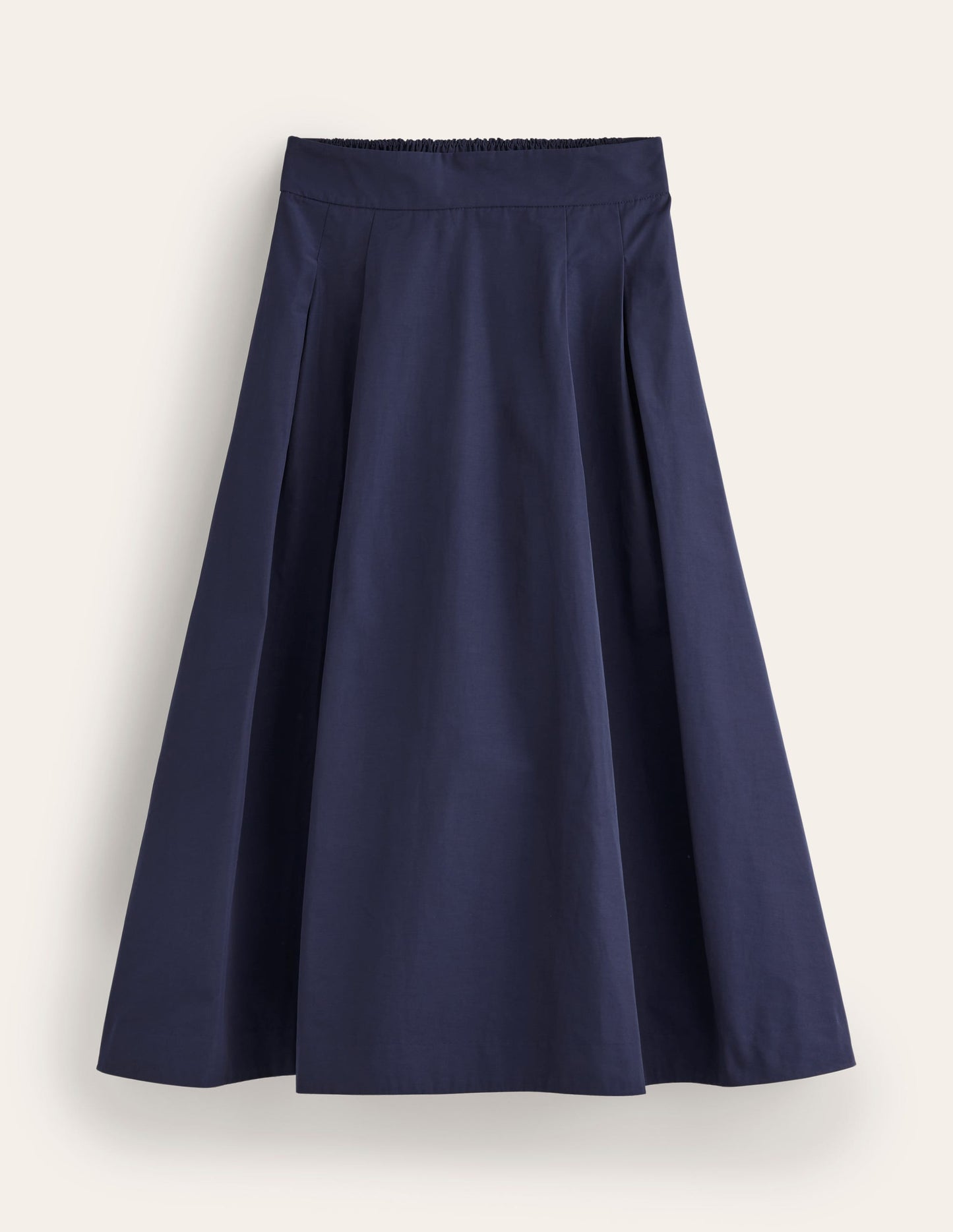 Isabella Taffeta Midi Skirt-Navy