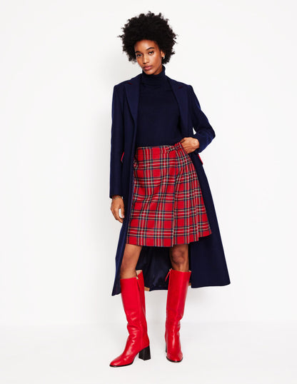 Helen Buckled Kilt-Red and Blue Check