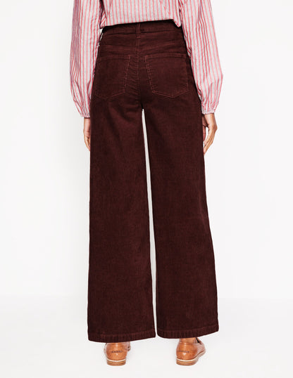 5 Pocket Cord Crop Jeans-Chestnut