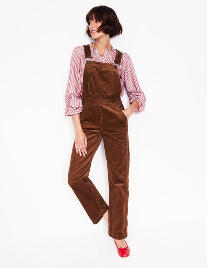 Cord Dungarees-Autumn Brown