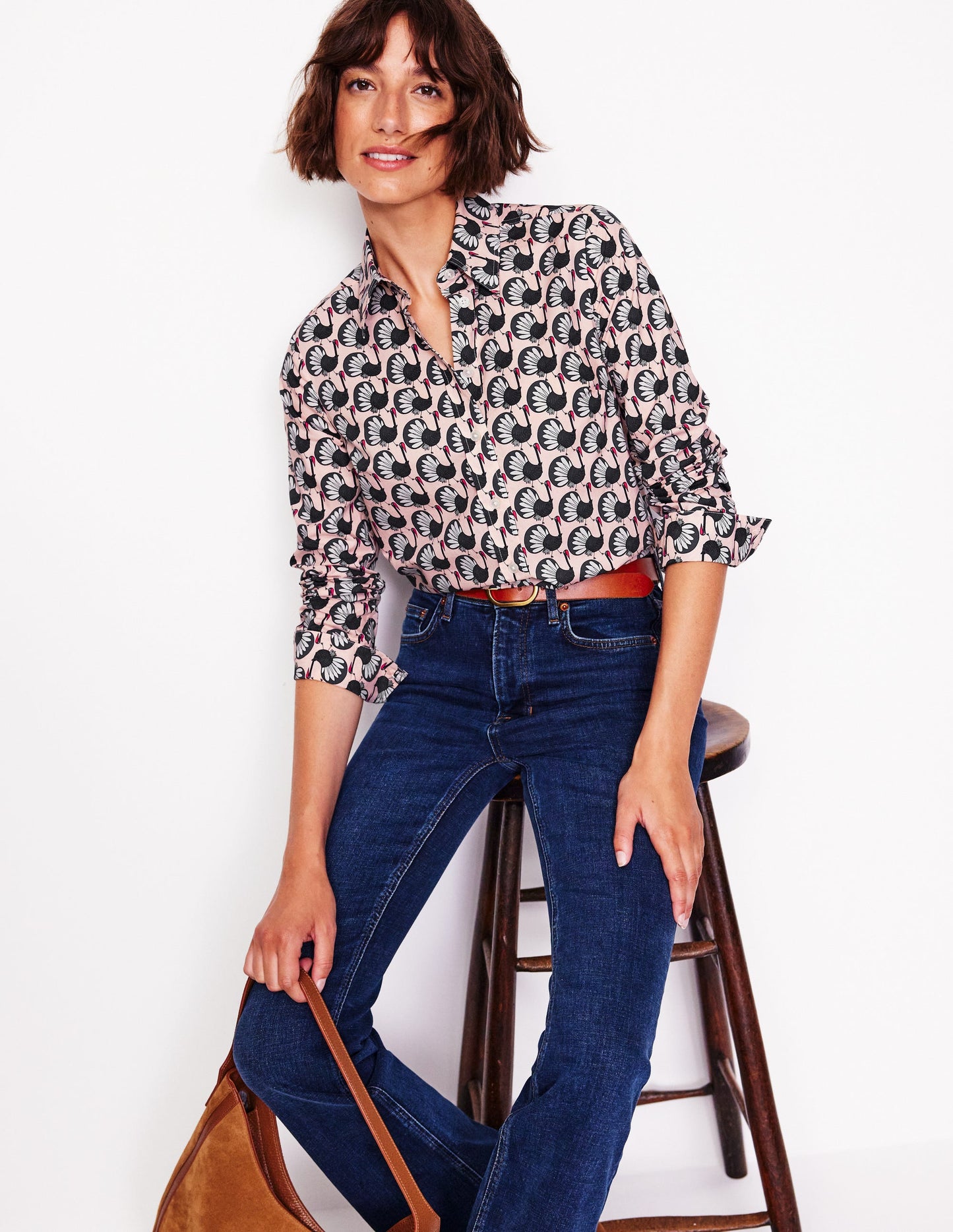 Sienna Cotton Shirt-Milkshake, Geo Turkey