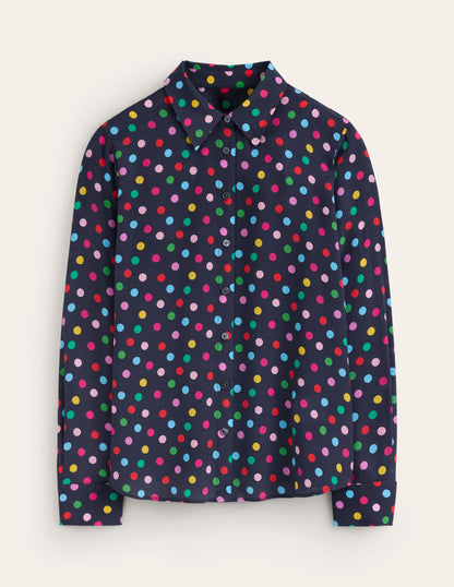 Sienna Silk Shirt-Multi, Abstract Dot