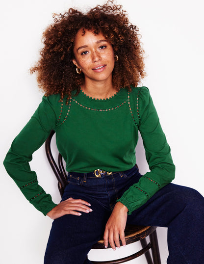 Mila Long Sleeve Top-Pine