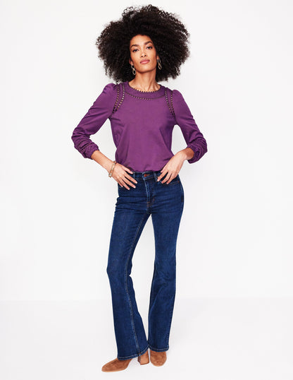 Mila Long Sleeve Top-Viola