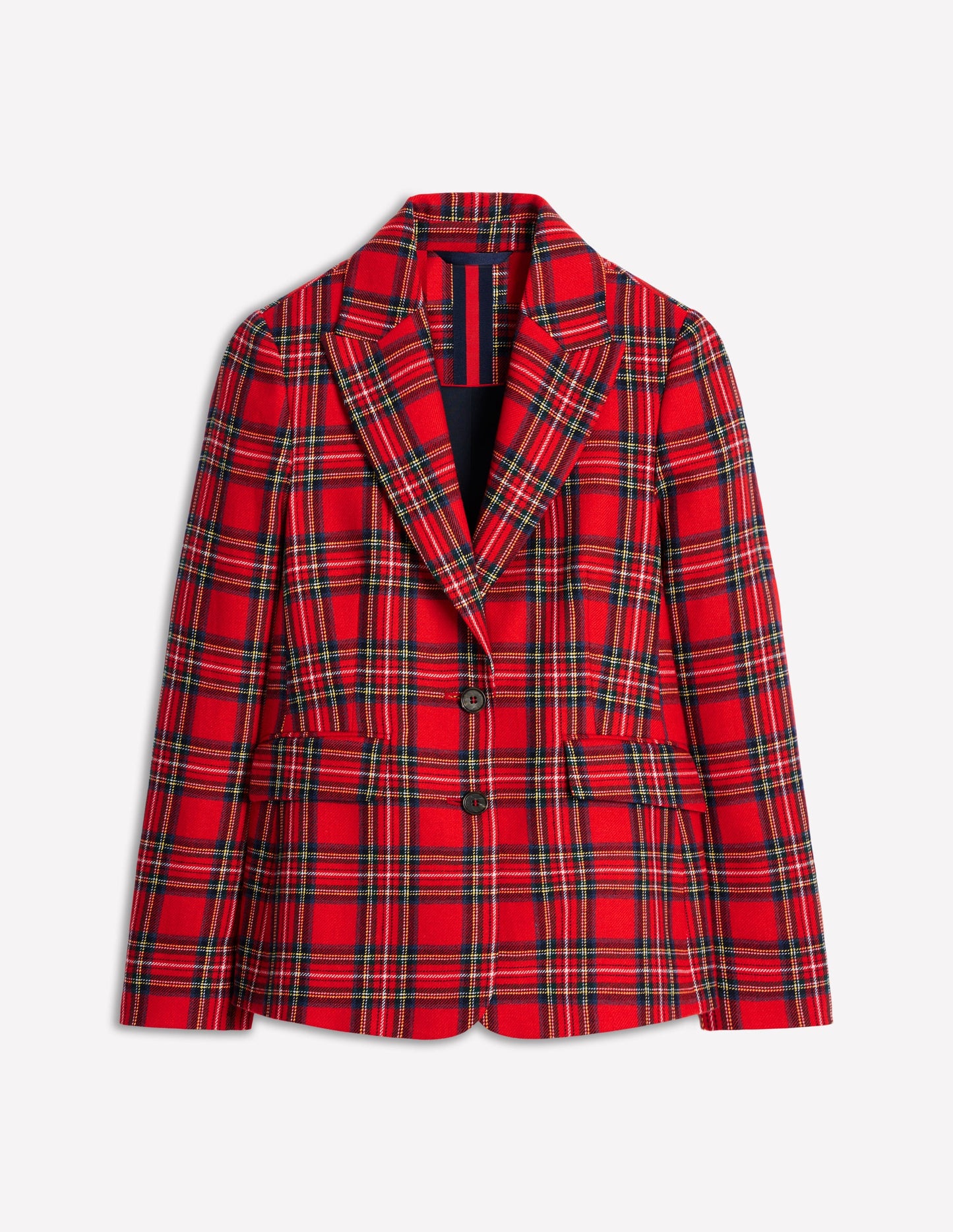 Marylebone Wool-Blend Blazer-Red and Blue Check