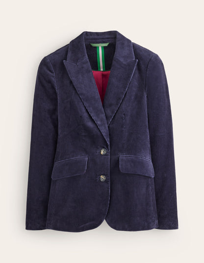 Marylebone Cord Blazer-Navy