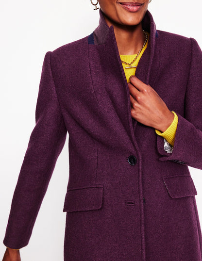 Chichester Textured Coat-Damson