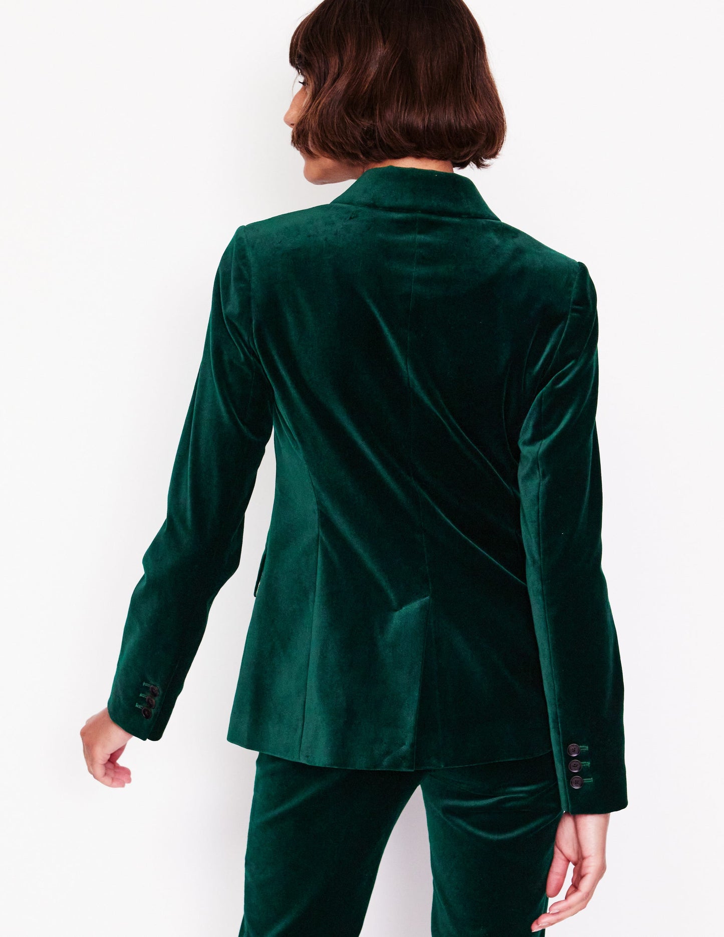 Marylebone Velvet Blazer-Ponderosa Pine