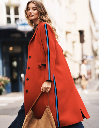 Midi Coat-Red