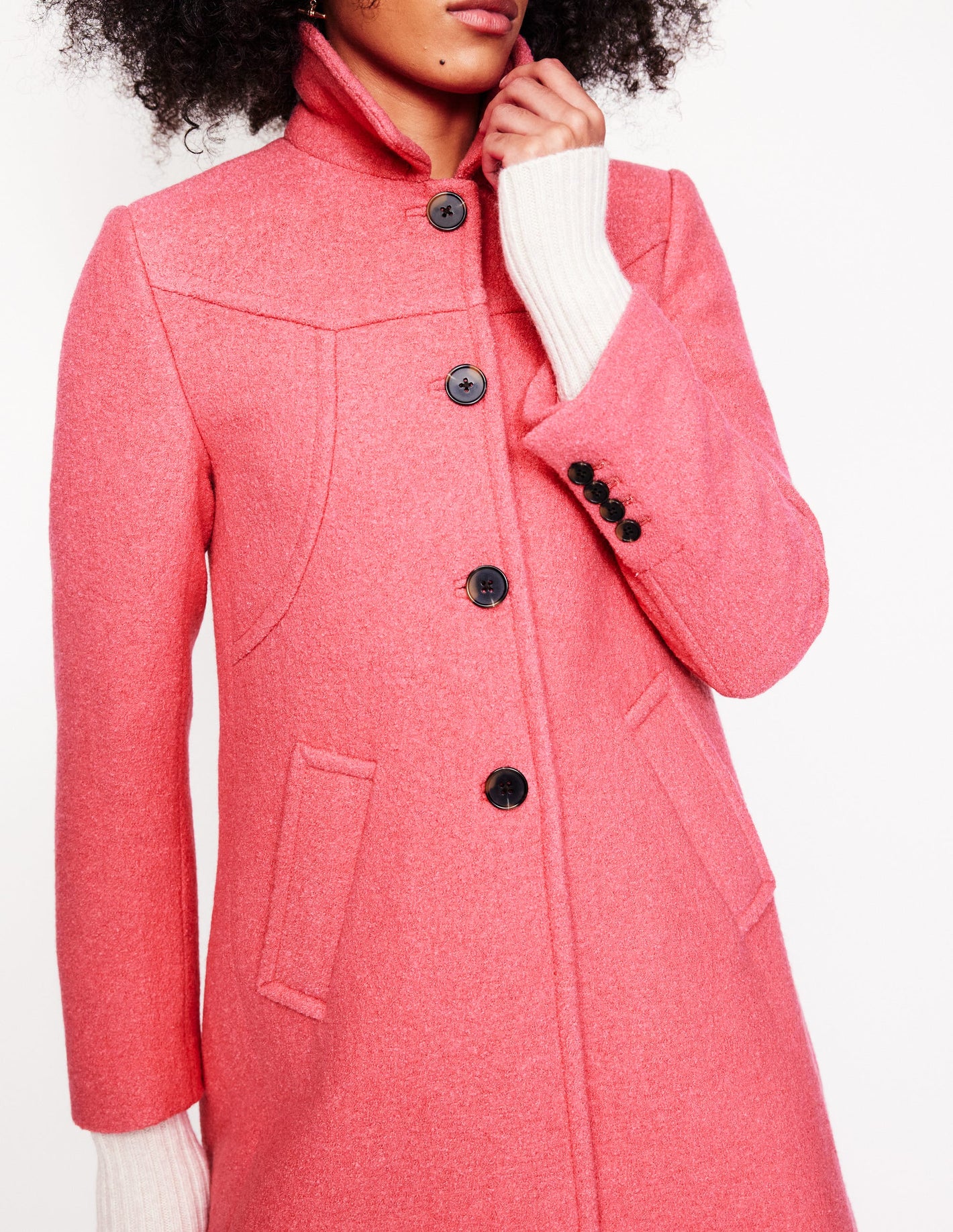 Lincoln Textured Coat-Rhubarb