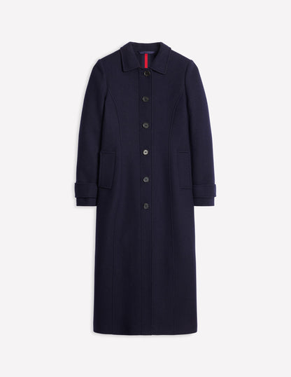 Durham Midi Coat-Navy