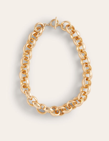 Chunky Chain Necklace-Gold