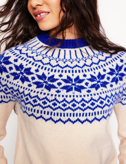 Eleanor Fair Isle Jumper-Warm Ivory