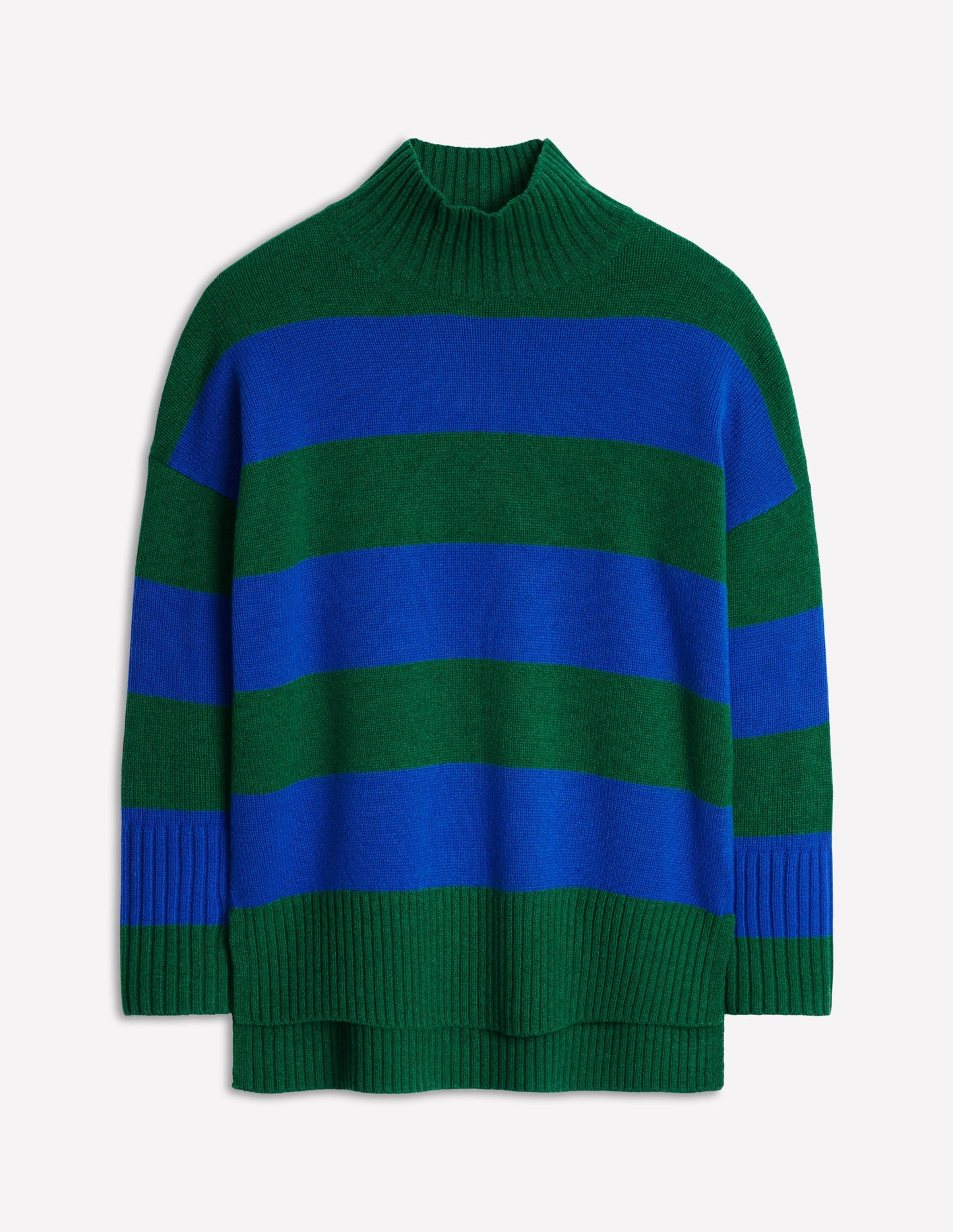 Jessica Oversized Jumper-Bavaria Green, Monarch Blue