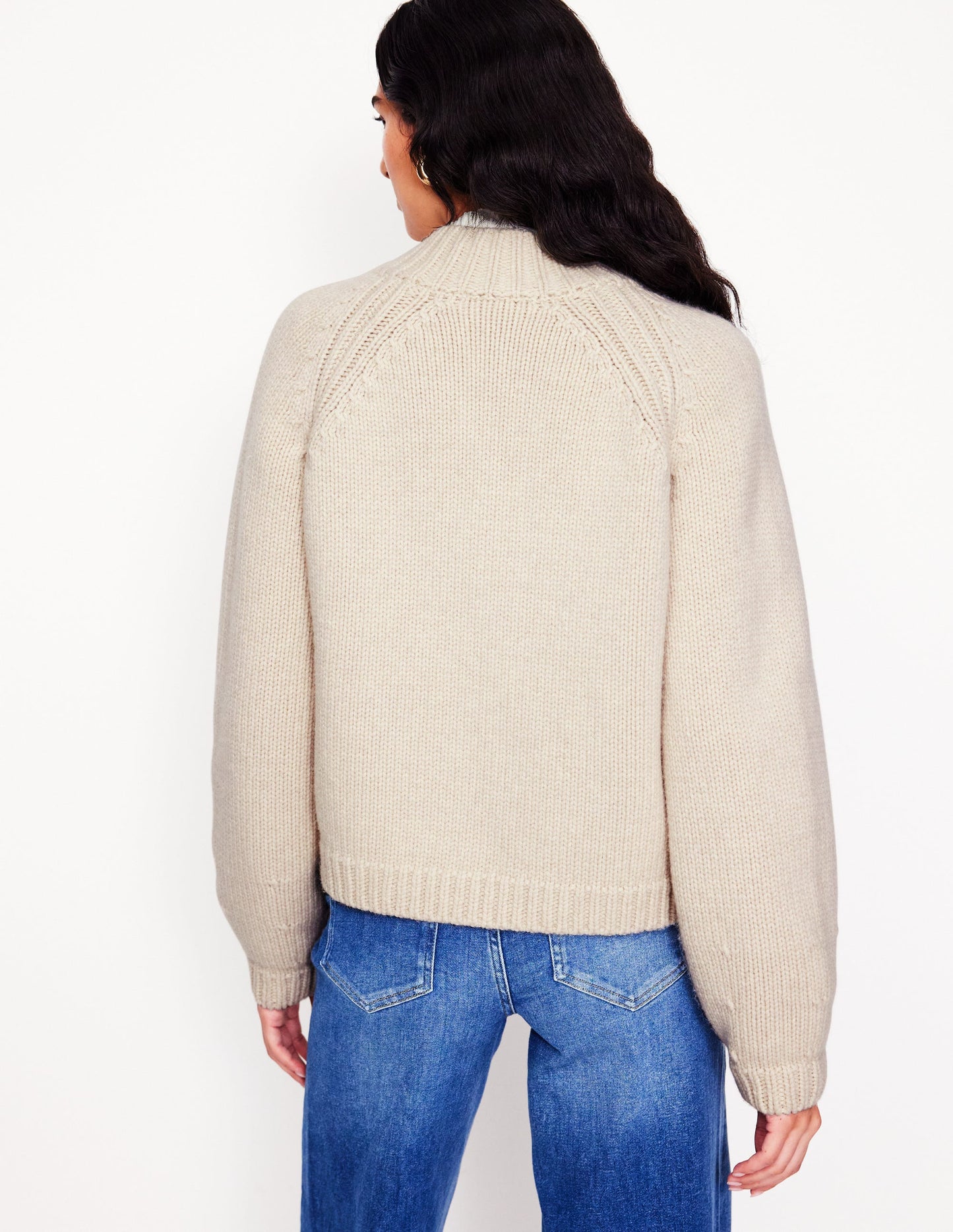 Chunky Wool Cardigan-Warm Ivory